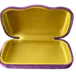 GUCCI suede sunglasses glass Purple case